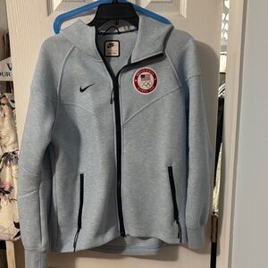 Nike *OLYMPICS OFFICIAL*Light Blue Full-Zip Jacket
